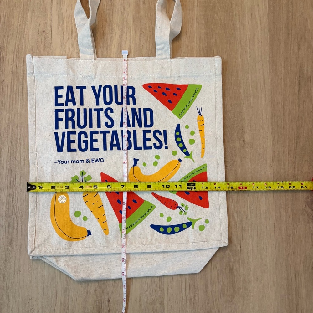 Colorful Canvas Tote Bag (fruits and vegetables tote bag)